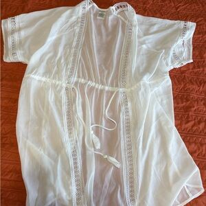No Boundaries Sheer White Lace Robe